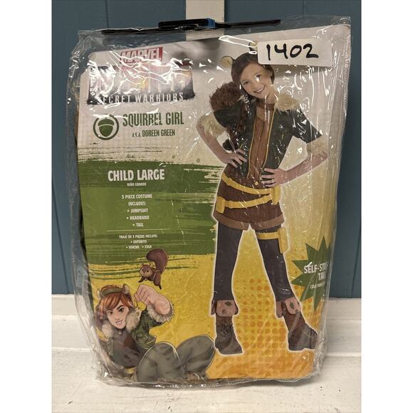 Marvel Rising Secret Warriors Squirrel Girl Size L Halloween Child Costume 12-14 - Picture 2 of 4